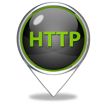 http pointer icon on white background