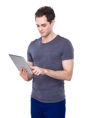 Man use of tablet