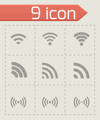 Vector wireless icon set
