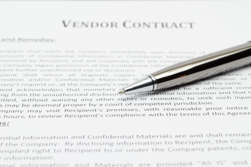 Vendor contract