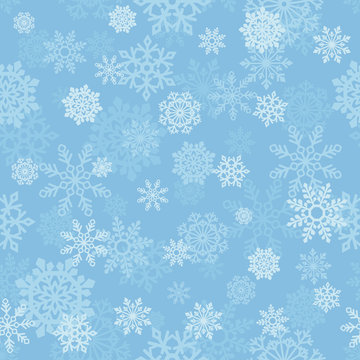 vector seamless background with snowflakes