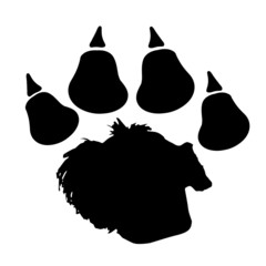 Vector image of paw.