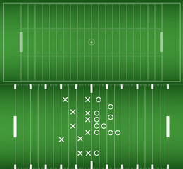 Set of american football field background eps10 vector