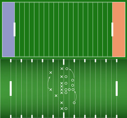 Set of american football field background eps10 vector