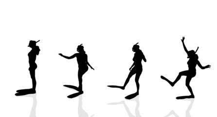 Vector silhouette of a woman.