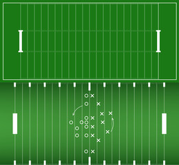Set of american football field background eps10 vector