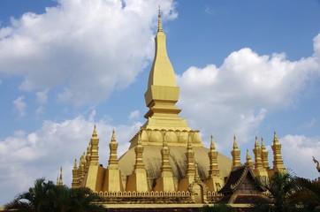 Naklejka premium Temple bouddhiste à Vientiane, Laos