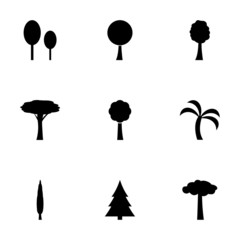 Vector trees icon set