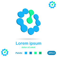 High-tech logo element on white background