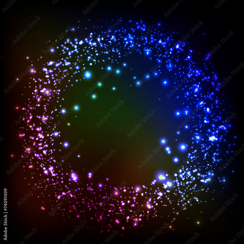 Poster abstract dark background with color light
