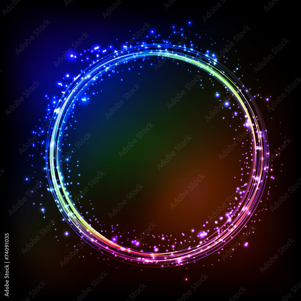 Poster abstract dark background with color light