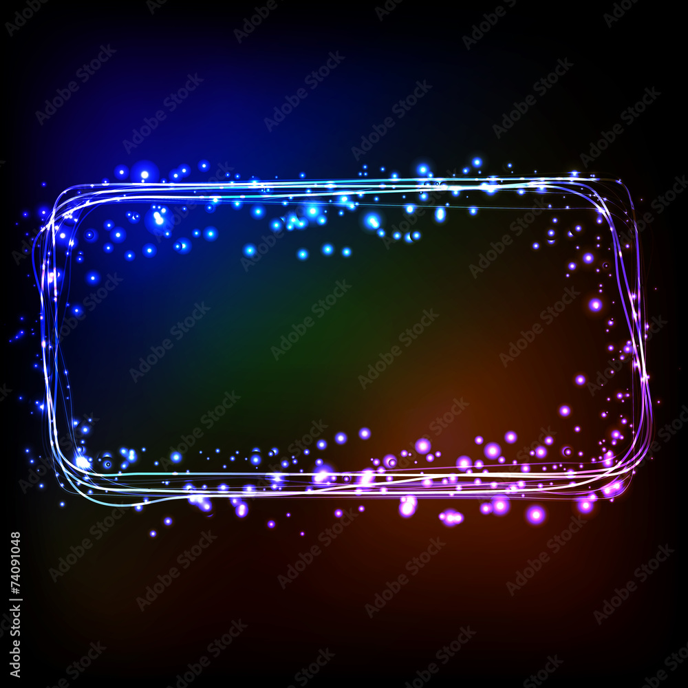 Poster Abstract dark background with color light