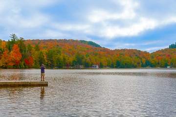 Panoramic view at Algonquin Park in Ontario, Canada