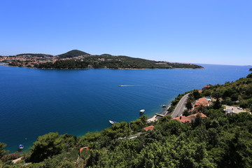 Naklejka na ściany i meble Sea near Dubrovnik in Croatia