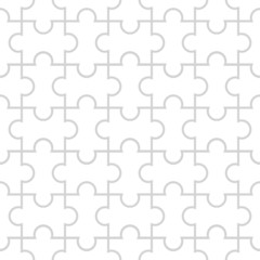 Seamless puzzle pattern on white background