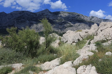 Mountain above Makarska in Croatia