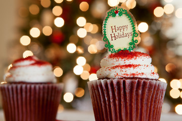 Happy Holidays Cupcake