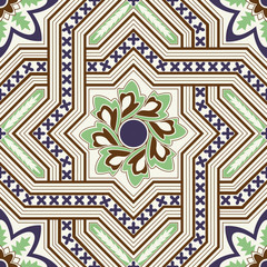 Vector arabic seamless pattern