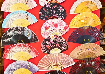 Poster Japanese traditional  fans, Kyoto,  Japan. © Aleksandar Todorovic