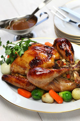 homemade roast turkey, thanksgiving christmas dinner