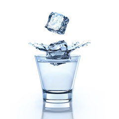 Drink mit 2 Eiswürfeln