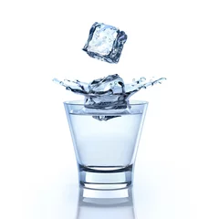 Fotobehang Cocktail Drink mit 2 Eiswürfeln  © peterschreiber.media