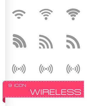 Vector wireless icon set