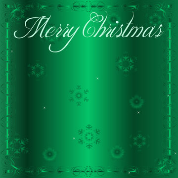 Elegant Green Satin Christmas Wishes Background