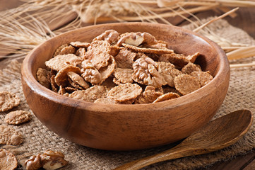 Healthy breakfast - whole grain muesli 