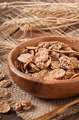 Healthy breakfast - whole grain muesli 