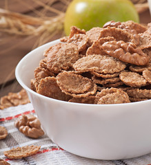 Healthy breakfast - whole grain muesli 