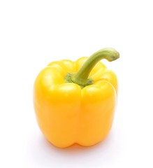 Yellow pepper (capsicum) isolated on white background