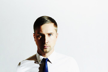 handsome Boy. Businessman.Young man in tie