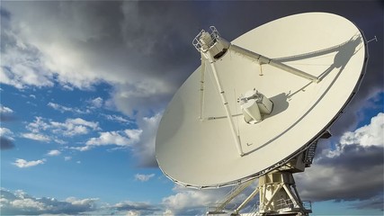 Satellite Dish Searching the Sky