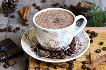 Coffee chocolate eggnog.