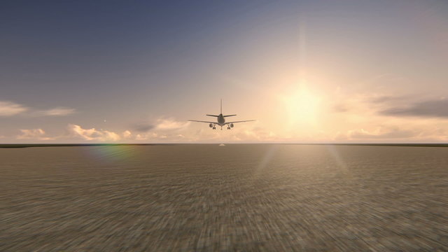 Plane taking off at the airport