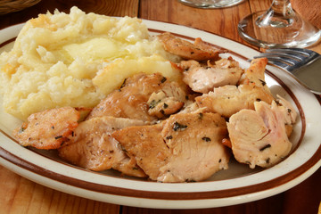 turkey and mashed potatoes