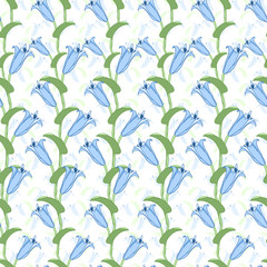Seamless pattern of lilies.