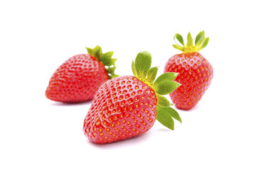 Strawberries isolated on white background