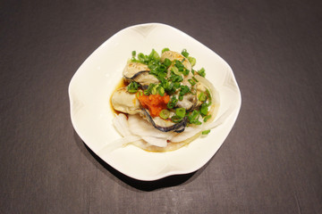 牡蛎のぽん酢炒め