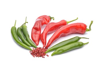 Chili pepper on white background