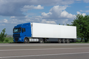 Fototapeta na wymiar cargo truck on road
