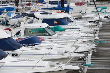 boat at the port on a mooring