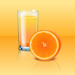 full glass orange