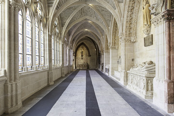 Interior of ancient gothic cathedral