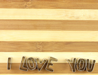 Love and bread cutting board.