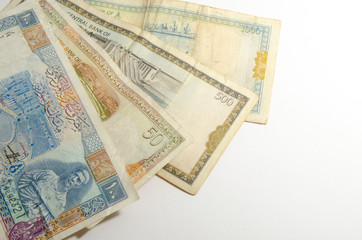 Syrian pound background