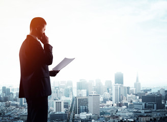 businessman with paper