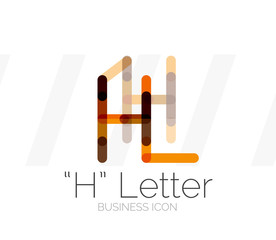 H letter logo, minimal line design