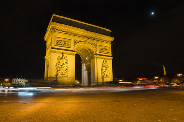 Fototapeta na wymiar Arch of Triumph of the Star in Paris (France)